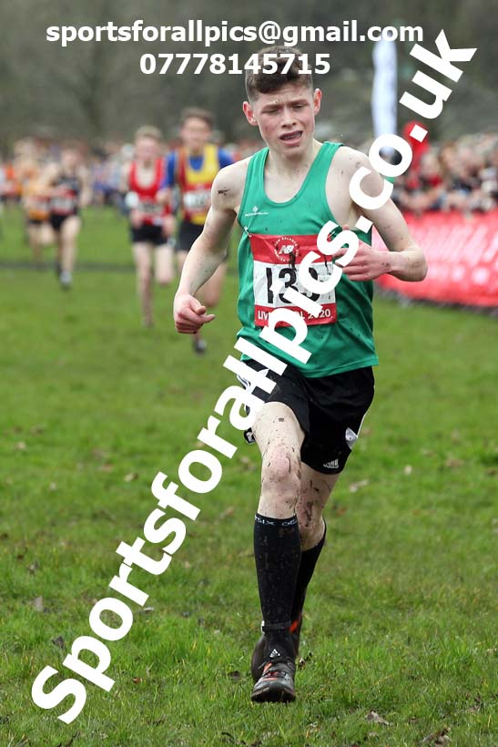 Junior boys, 2020 New Balance English Schools Champs., Sefton Park, Liverpool. Photo: David T. Hewitson/Sports for All Pics